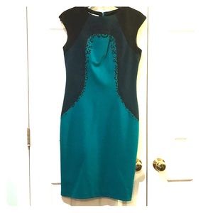 Maggy london color block Bodycon midi dress